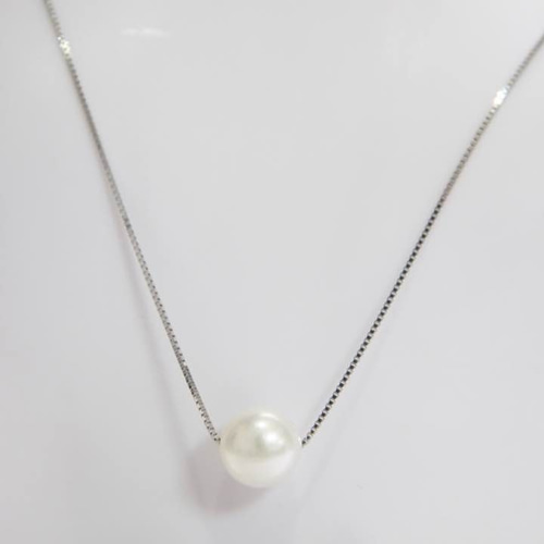 無調色】プラチナパールネックレス 7.5-8ミリ スルーネックレス pt850