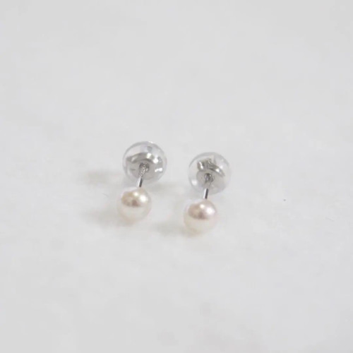 アコヤ真珠ピアス ホワイト　K14WG ベビーパール3-3.5mm 本真珠】K14WG ベビー パール ピアス 3.5-4ミリ アコヤ真珠