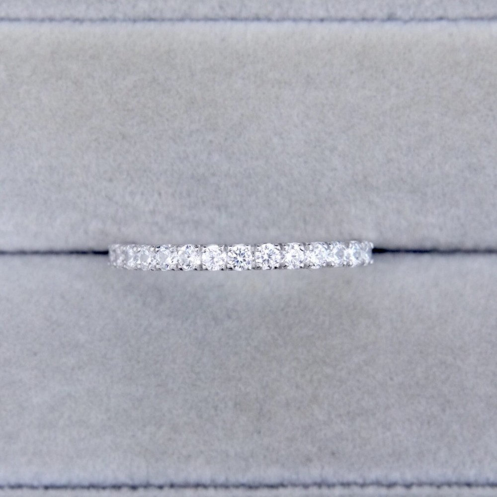 【受注生産】Pt ダイヤモンド リング 0.3ct ハーフエタニティ プラチナ pt900 指輪
