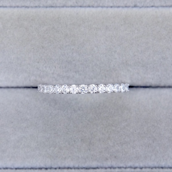 【受注生産】Pt ダイヤモンド リング 0.3ct ハーフエタニティ プラチナ pt900 指輪 1枚目の画像