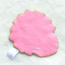 手刺繍・洗えるフェルトのコースター「紫陽花」３ 2枚目の画像