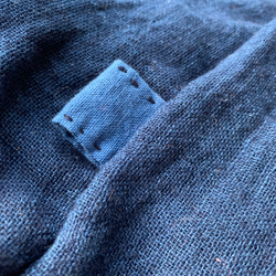 シンプルという個性　蚊帳シリーズ　四角い服シリーズ　藍染　ノースリーブ　チュニック　ワンピース　インナー　重ね着　 5枚目の画像
