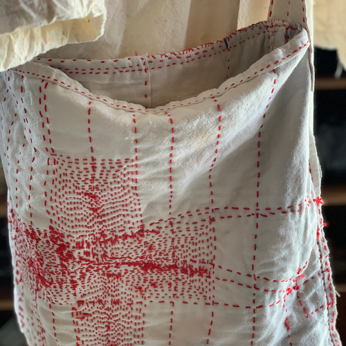 渾身の刺し子 布バック ショルダーバック 刺し子 和布と手作り本掲載  