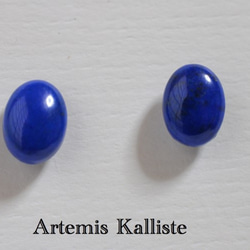 SALE! Artemis Kalliste 樹脂ピアス　‟ラピスラズリ” 1枚目の画像