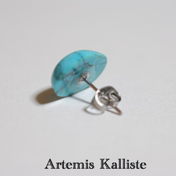 Artemis Kalliste ステンレスピアス　‟ターコイズ” 4枚目の画像
