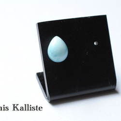 SALE!　Artemis Kalliste メンズ　14kgfピアス　ラリマー 2枚目の画像
