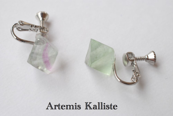 最終値引き Artemis Kalliste イヤリング　フローライト 1枚目の画像