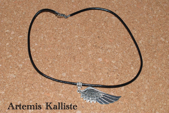 最終値引き Artemis Kalliste メンズチョーカー　‟片翼” 2枚目の画像