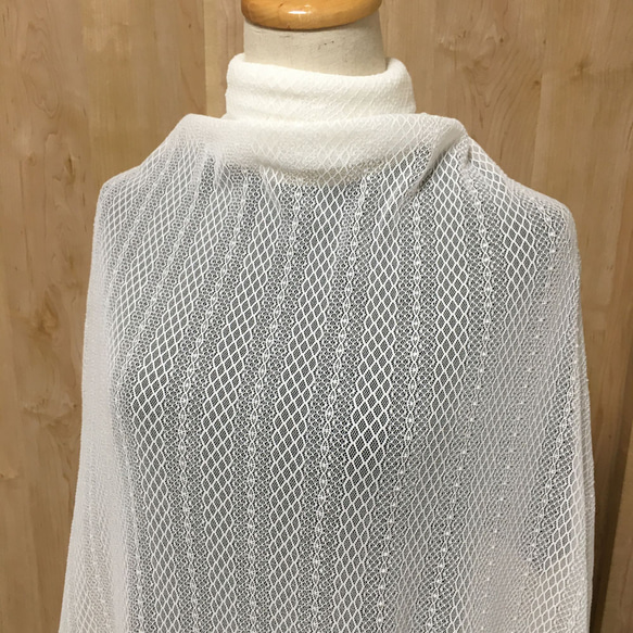 レース生地 ストライプ柄 5070-CU コットンレース ラッセル