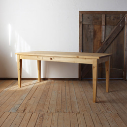 パインのダイニングテーブル　横幅180ｃｍ奥行き80ｃｍ高さ73ｃｍの大きいテーブル　サイズオーダーも可能です 2枚目の画像
