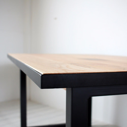 鉄ｘオーク　インダストリアルなダイニングテーブル　プレミアムシリーズ 6枚目の画像