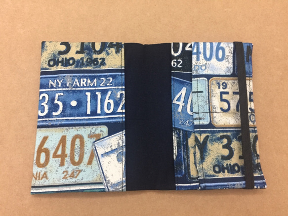 手作護照套-復古車牌(藍) 第3張的照片