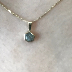 ヘキサゴンソルトアンドペッパーダイアモンド、ネックレス 7枚目の画像