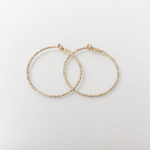 14KGFフープピアス 2cm ピアス（フープ） NIKOTTO 通販 4211523