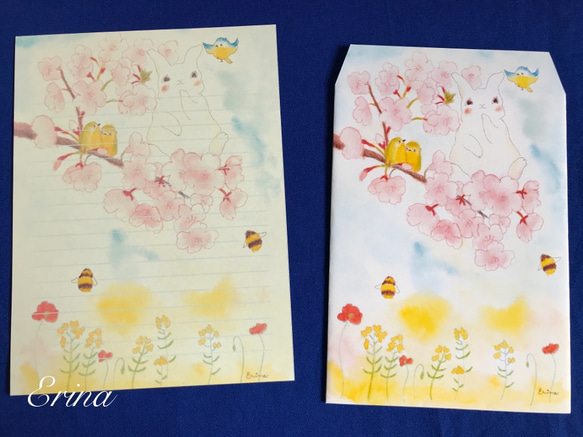 季節のお花と動物のミックスレターセット（４月〜６月） 2枚目の画像