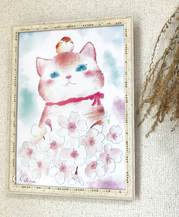 桜とねこさん　ポスター 2枚目の画像