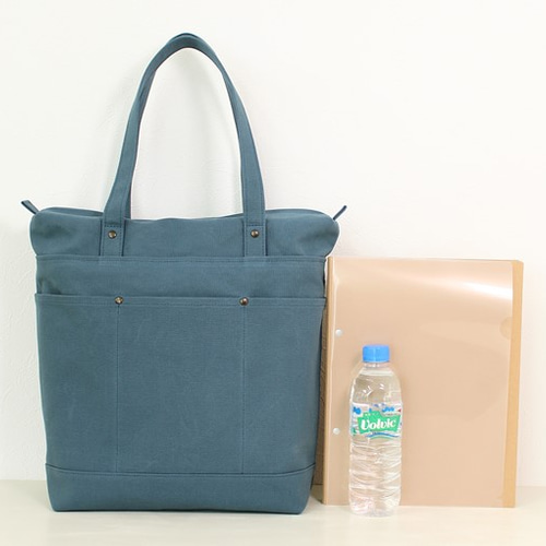 帆布トートバッグ縦長LLサイズ レッド&ブルー 縦長Lサイズ】 縦長