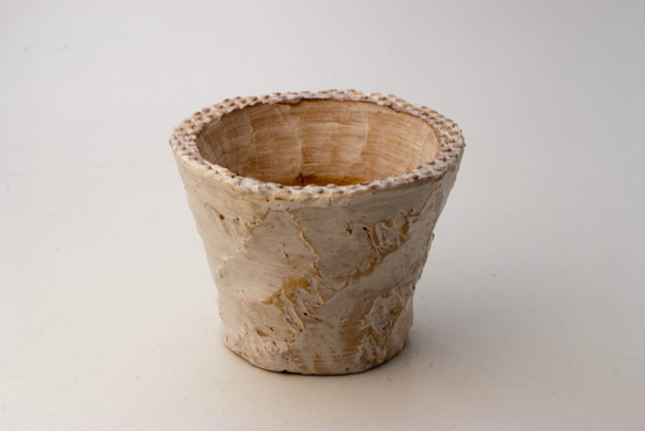 陶器製（3号ポット相当）多肉植物の欲しがる植木鉢 OPM-4181 1枚目の画像