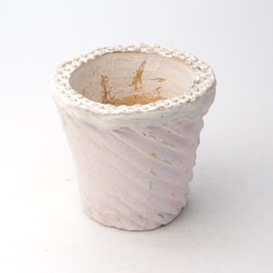 陶器製（２号ポット相当）多肉植物の欲しがる植木鉢 AAMc-5420ピンク 1枚目の画像