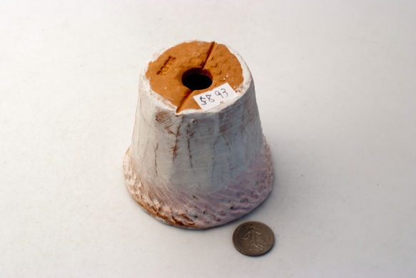 陶器製（２号ポット相当）多肉植物の欲しがる植木鉢 AAMc-5893-ピンク 3枚目の画像