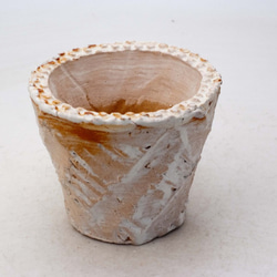 陶器製（2.5号ポット相当）多肉植物の欲しがる植木鉢 OPS-8338 1枚目の画像