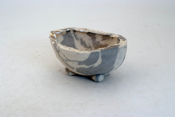陶器製　多目的自由な植木鉢 CVc-ミカゲ8820グレー 1枚目の画像