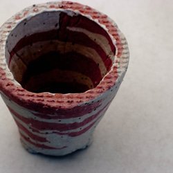 #陶器製（２号ポット相当）　植木鉢 AAMcdミカゲ-8852ピンク 2枚目の画像