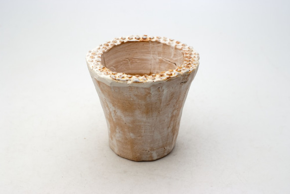 陶器製（２号ポット相当）多肉植物の欲しがる植木鉢 AAM-9154 1枚目の画像