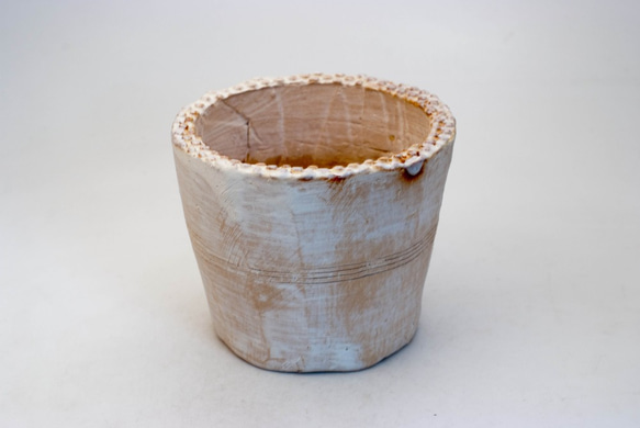 陶器製（3号ポット相当）多肉植物の欲しがる植木鉢 SSL-9618 1枚目の画像