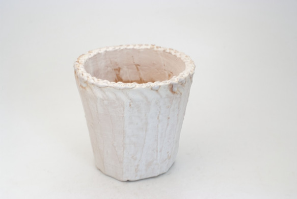 陶器製（3号ポット相当）多肉植物の欲しがる植木鉢 NSM-9996 1枚目の画像