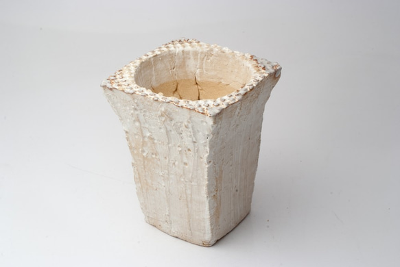 陶器製　多肉植物の欲しがる植木鉢 icm角ロング-642 1枚目の画像