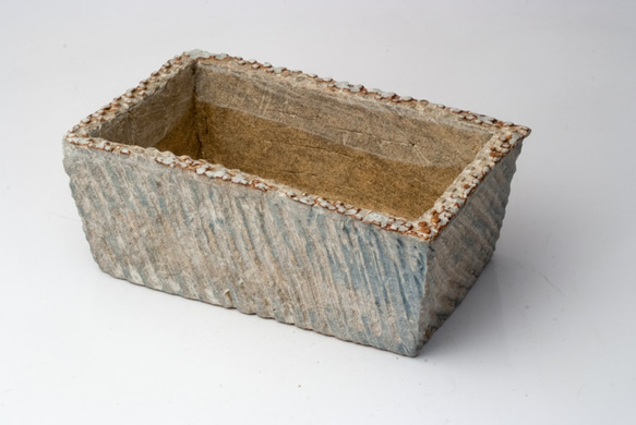 陶器製　多肉植物の欲しがる植木鉢 aesc(Ⅰ)-1048青 1枚目の画像