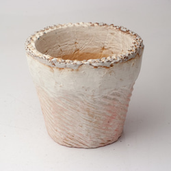 陶器製（3号ポット相当）　多肉植物の欲しがる植木鉢 nsmc-ピンク-1115 1枚目の画像