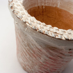 陶器製（2.5号ポット相当）　多肉植物の欲しがる植木鉢 nsscd-ピンク-1142 2枚目の画像