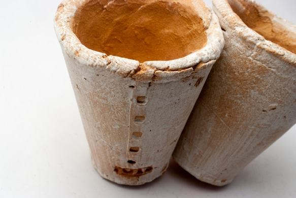 陶器製（小）　多肉植物の欲しがる植木鉢 bb-1073 2枚目の画像