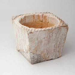 陶器製（3号ポット相当）多肉植物の欲しがる植木鉢 kkmd角-1225 1枚目の画像