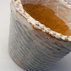 陶器製（2.5号ポット相当）　多肉植物の欲しがる植木鉢 SMSc-ブルー-1794 2枚目の画像