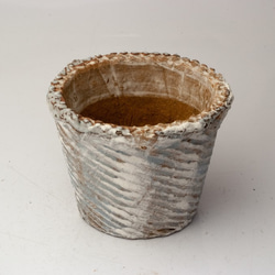 陶器製（2.5号ポット相当）　多肉植物の欲しがる植木鉢 SMSc-ブルー-1796 1枚目の画像