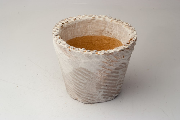陶器製（2.5号ポット相当）　多肉植物の欲しがる植木鉢 SMSc-ブラウン-1803 1枚目の画像