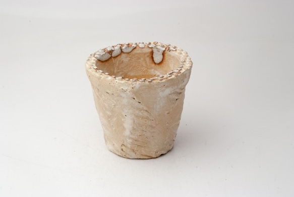 陶器製（2号ポット相当）　多肉植物の欲しがる植木鉢 OPSS-2430 1枚目の画像
