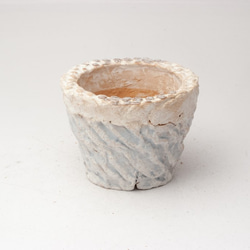 陶器製（1.5号ポット相当）　多肉植物の欲しがる植木鉢 SMSSc-2946ブルー 1枚目の画像