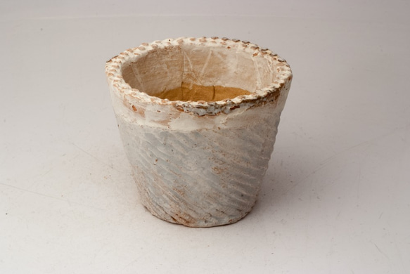 陶器製（2.5号ポット相当）　多肉植物の欲しがる植木鉢 SMSc-3547ブルー 1枚目の画像