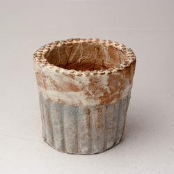 陶器製（2号ポット相当）　多肉植物の欲しがる植木鉢 SSSc-3659ブルー 1枚目の画像