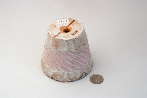 陶器製（2.5号ポット相当）　多肉植物の欲しがる植木鉢 NSSc-3661ピンク 3枚目の画像