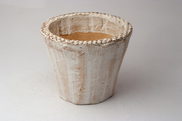陶器製（3.5号ポット相当）　多肉植物の欲しがる植木鉢 SML-3696 1枚目の画像