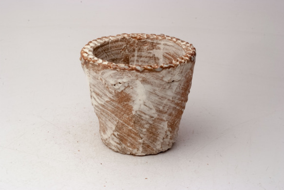 陶器製（2号ポット相当）　多肉植物の欲しがる植木鉢 OPSS-4343 1枚目の画像