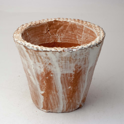 陶器製（3.5号ポット相当）　多肉植物の欲しがる植木鉢 SML-5067 1枚目の画像