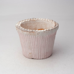 陶器製（2.5号ポット相当）　多肉植物の欲しがる植木鉢 SMSc-3749ピンク 1枚目の画像
