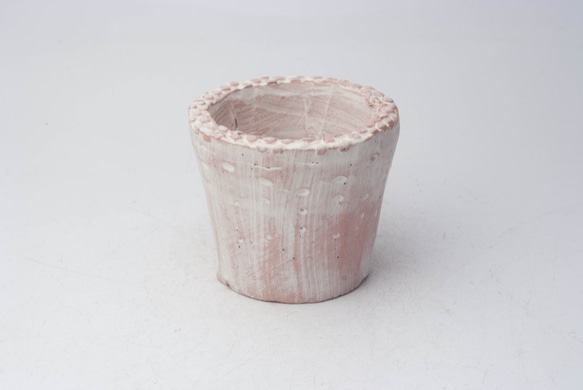 陶器製（２号ポット相当）　植木鉢　 AASc-ミカゲピンク-6232 1枚目の画像