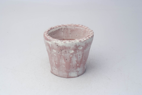 陶器製（２号ポット相当）　植木鉢　 AASc-ミカゲピンク-6235 1枚目の画像